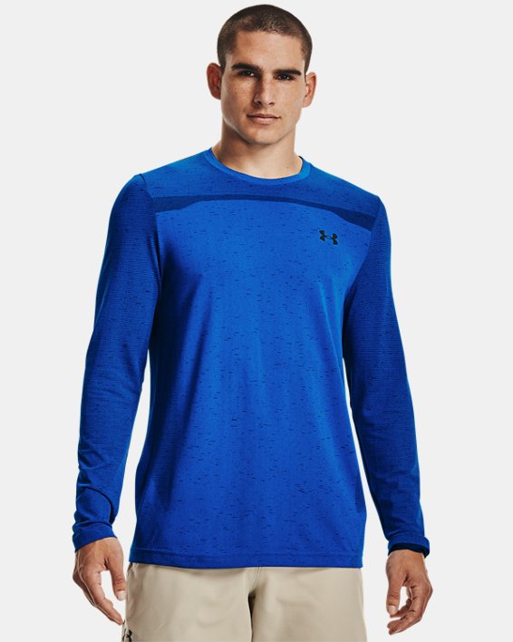 T-shirt à manches longues UA Seamless pour homme, Blue, pdpMainDesktop image number 0